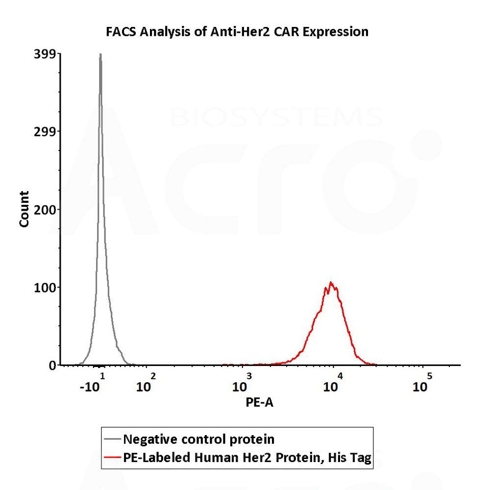 FACS assay shows that recombinant Biotinylated FACS