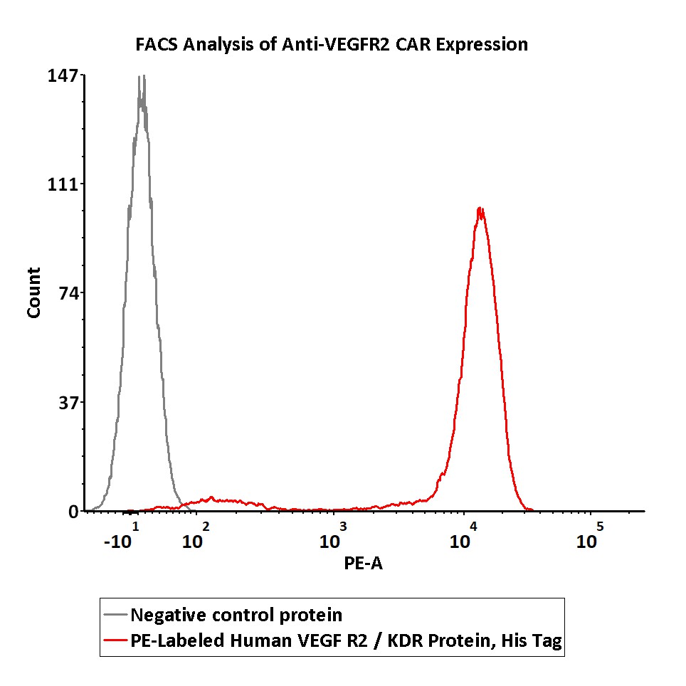 FACS assay shows that recombinant Biotinylated FACS