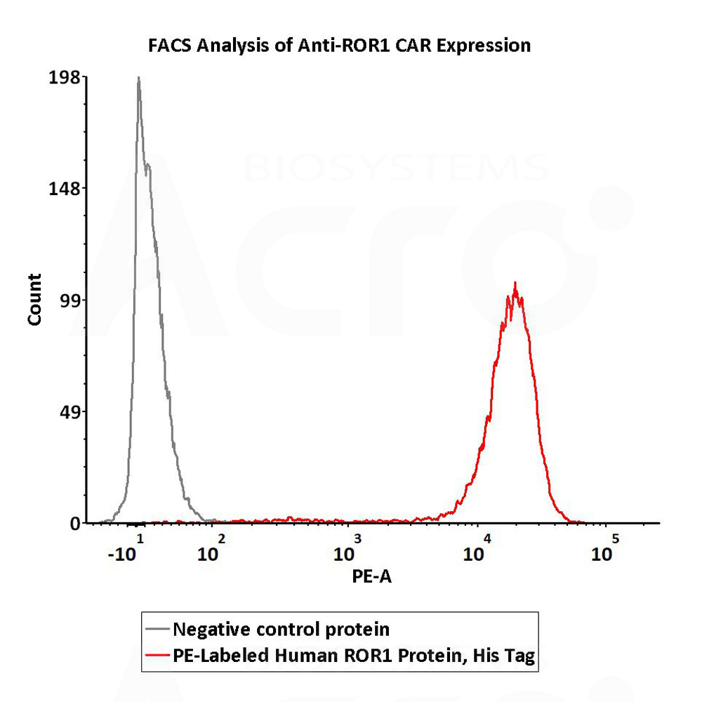 FACS assay shows that recombinant Biotinylated FACS