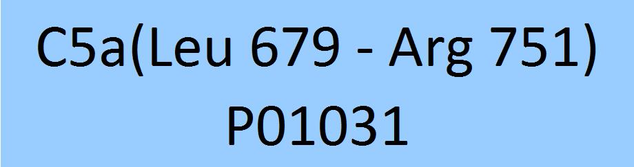 Complement C5a Structure